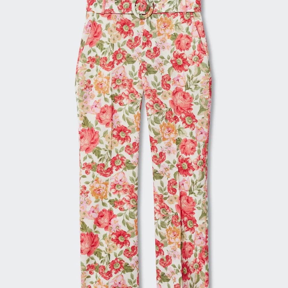 Floral Linen Pants